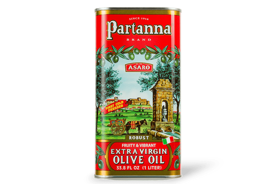 1 Liter can of Partanna Extra Virgin olive oil 
