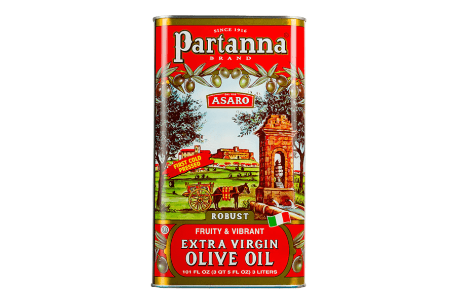 3 Liter can of Partanna Extra Virgin olive oil 
