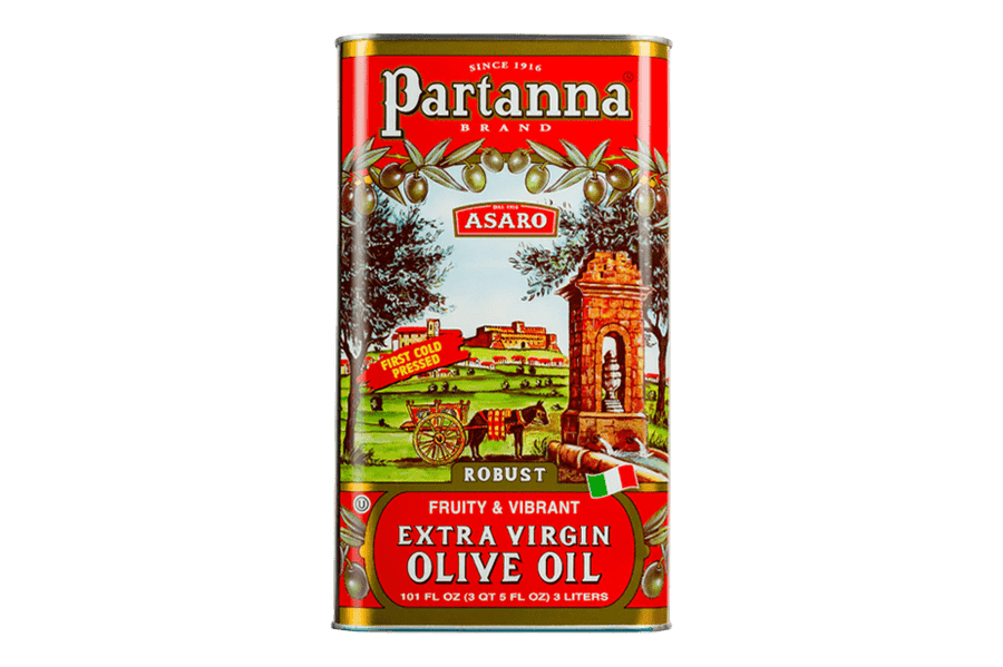 3 Liter can of Partanna Extra Virgin olive oil 