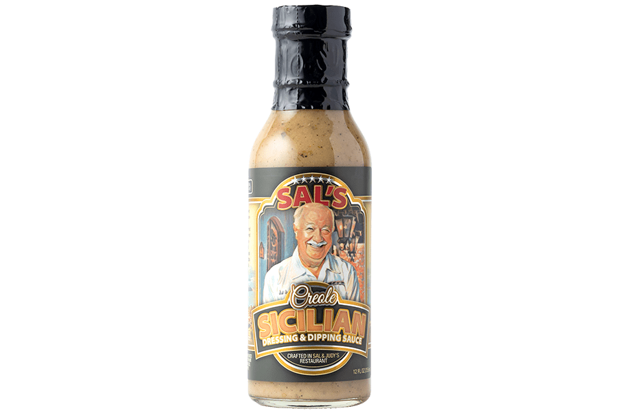 A Bottle of Sal's Creole Sicilian Dressing & Dipping Sauce