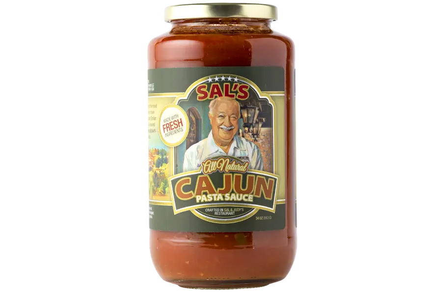 Jar of Sal's Cuisine All Natural Cajun Pasta Sauce 34oz Jar