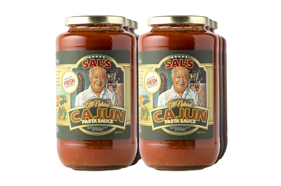 6 Jars of Sal's Cuisine All Natural Cajun Pasta Sauce