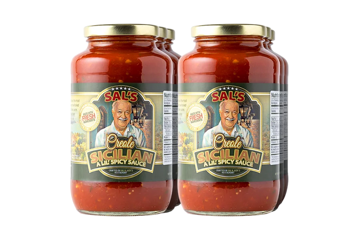 6 Jars of Sal's Cuisine Creole Sicilian A Lil'Spicy Sauce