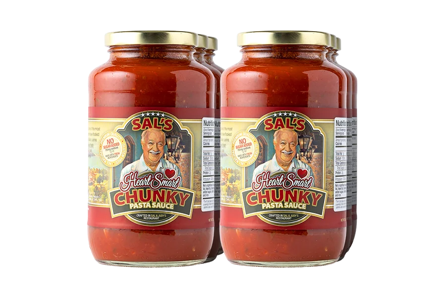 6 Jars of Sal's Cuisine Heart Smart Chunky Pasta Sauce