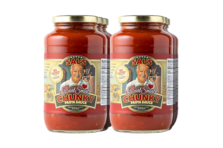 6 Jars of Sal's Cuisine Heart Smart Chunky Pasta Sauce