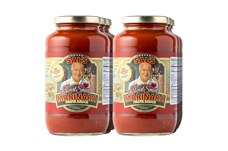 6 Jars of Sal's Cuisine Heart Smart Marinara Pasta Sauce 