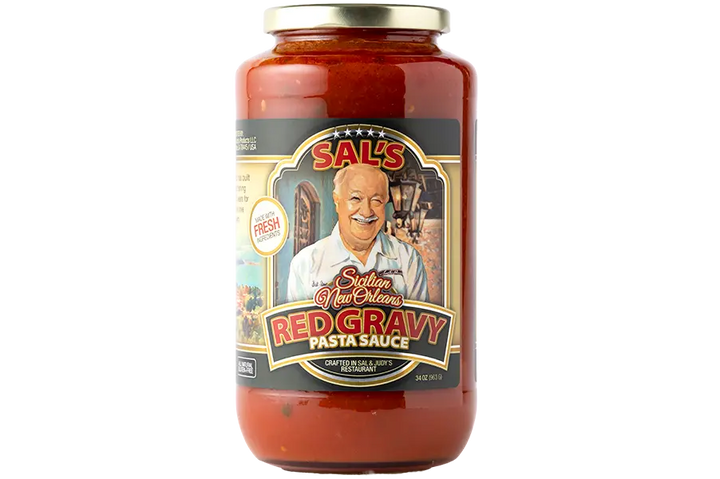 34oz Jar of Sal's Cuisine Sicilian New Orleans Red Gravy Pasta Sauce