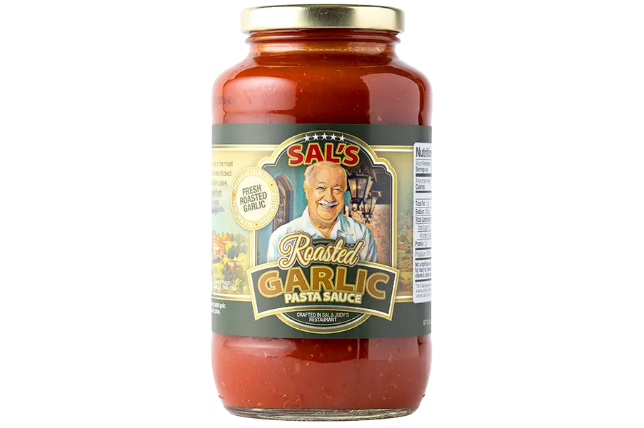 26oz jar of Sal’s Cuisine Roasted Garlic Pasta Sauce