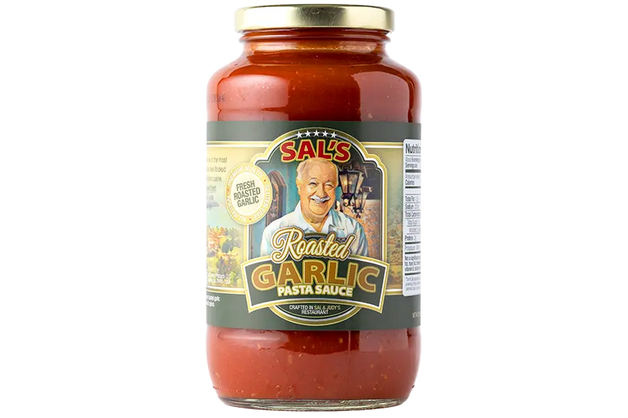 26oz jar of Sal’s Cuisine Roasted Garlic Pasta Sauce