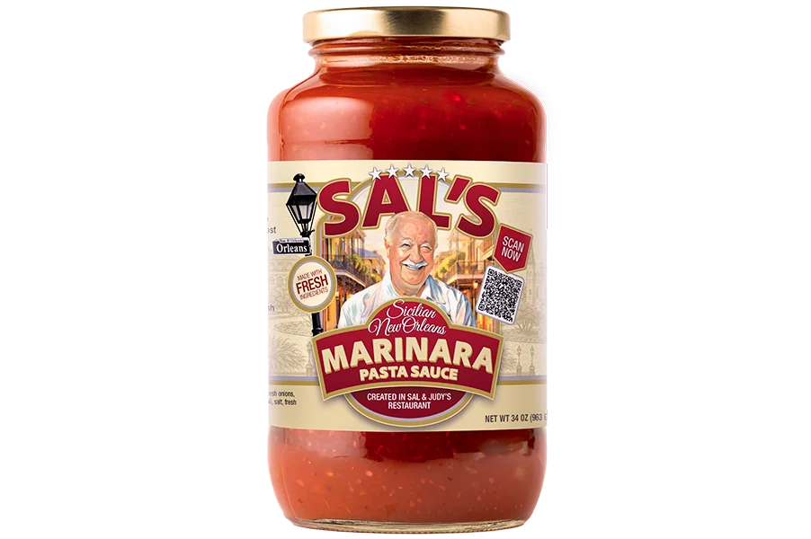 34oz Jar of Sal's Cuisine Sicilian New Orleans Marinara Pasta Sauce