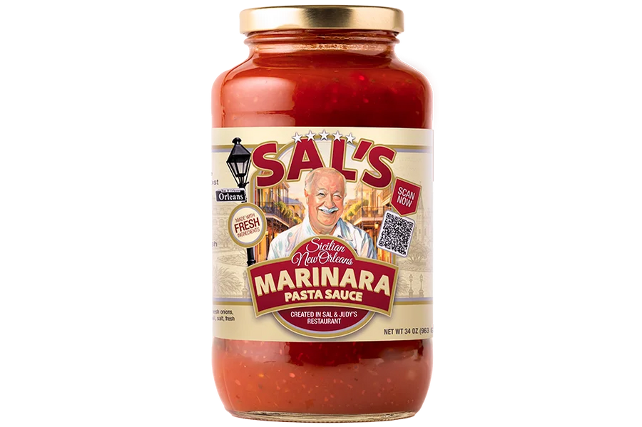 34oz Jar of Sal's Cuisine Sicilian New Orleans Marinara Pasta Sauce