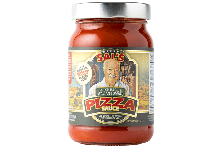 Jar of Sal's Fresh Basil italian Tomato Pizza Sauce