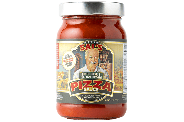 Jar of Sal's Fresh Basil italian Tomato Pizza Sauce