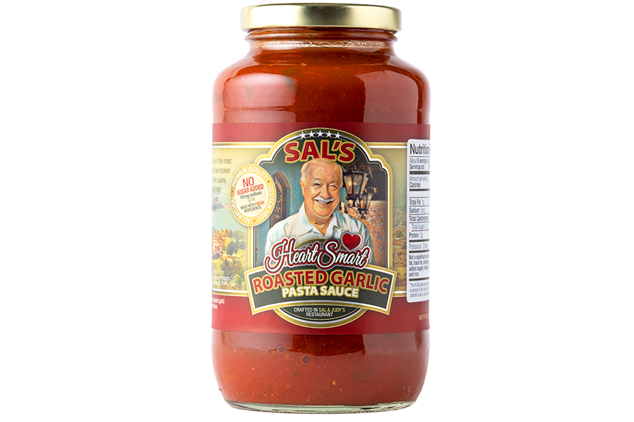 Jar of Sal's Heart Smart Roasted Garlic Pasta Sauce