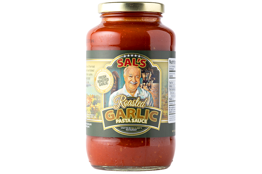 Jar of Sal's Roasted Garlic Pasta Sauce